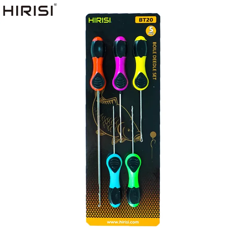 Hirisi 5-teiliges Karpfenangel-Werkzeugset mit Ködernadeln, Pop-Up-Boilie-Rigs BT20, Karpfenhaken-Rig-Herstellungswerkzeuge, Angelzubehör