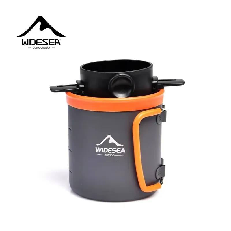 Wideea Camping Kaffee Kochgeschirr Set Outdoor Geschirr Ausrüstung Tee becher Kaffeefilter Tasse Picknick Kessel Tourismus