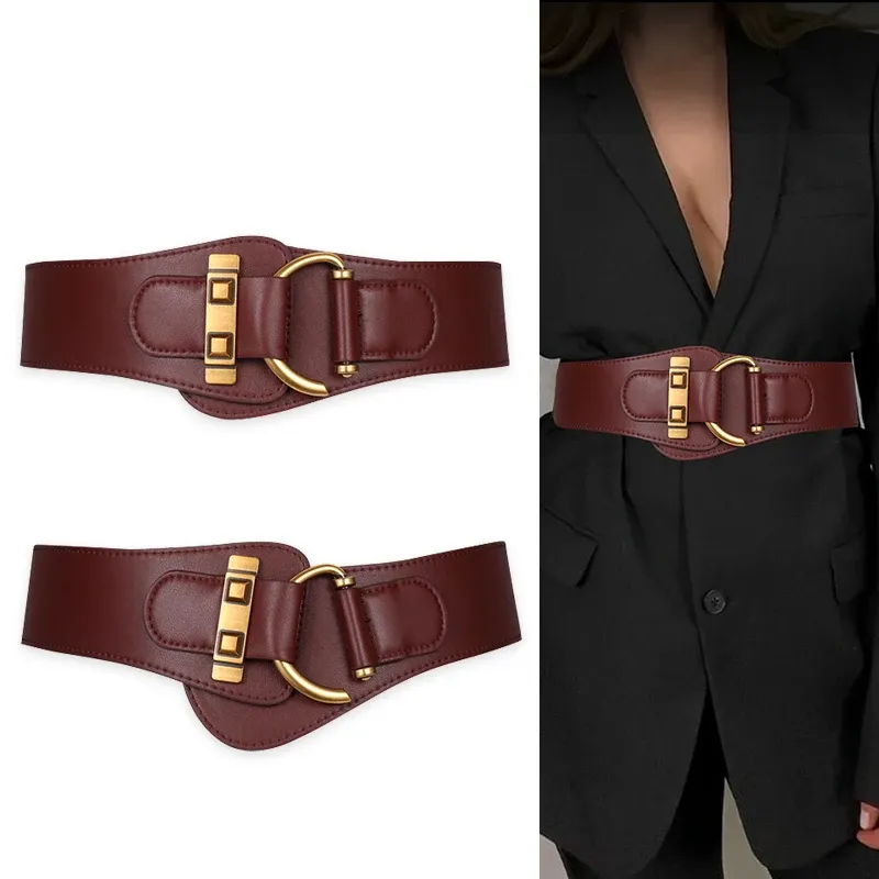 Designer Gürtel Für Frauen Hohe Qualität Luxus Weibliche Taille Stretch Cummerbunds Schwarz Elastische Korsett Gürtel Große Kleid Bund