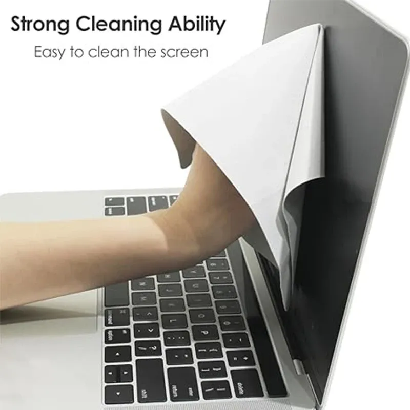 Staubdichtes Mikrofaser-Reinigungstuch, Notebook-Tastaturabdeckung, Laptop-Bildschirm-Reinigungsset für MacBook Pro 13/15/16 Zoll