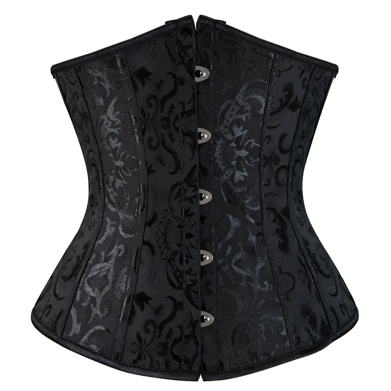 Sapubonva Schwarzes Korsett Unterbrust Top Plus Size Satin Taillenmieder Sexy Gothic Workout Korsetts Dessous Korsett Damen Weiß Rot