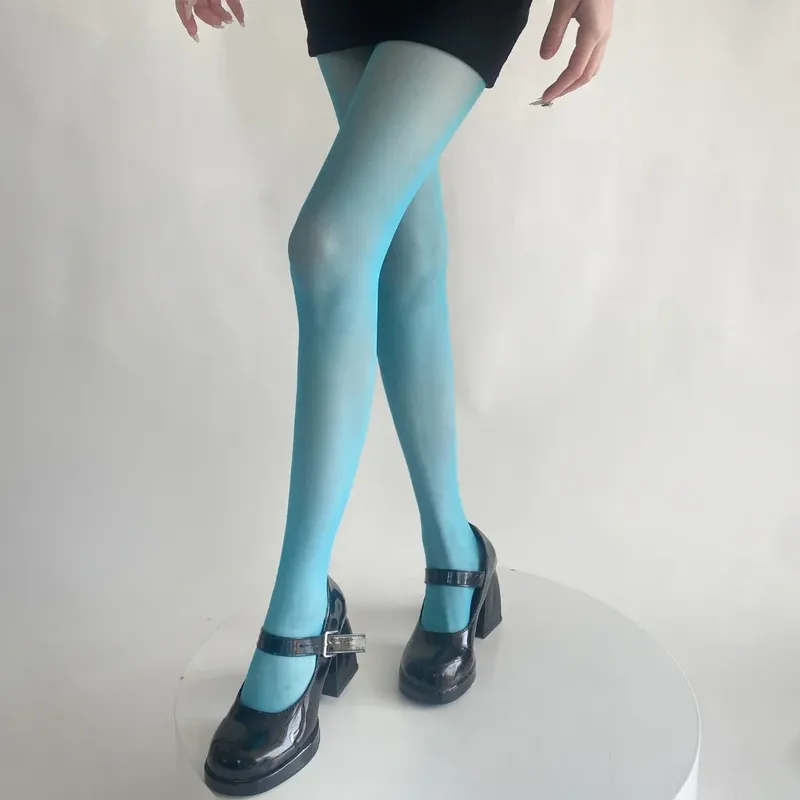 Blau Grün Ultradünne Nylon Oberschenkel Hohe Strümpfe Strumpfhosen Frauen Sexy Frauen Strumpfhosen Samt Sexy Dessous Strumpfwaren Körper Strümpfe