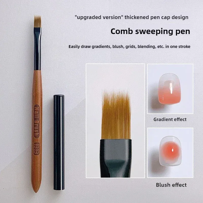 Farbverlauf Nail Art Pinsel Acryl Nagel Ombre Stift DIY UV Gel Pinsel Malerei Zeichnung Blumen Nägel Pinsel Maniküre Werkzeuge für Salon