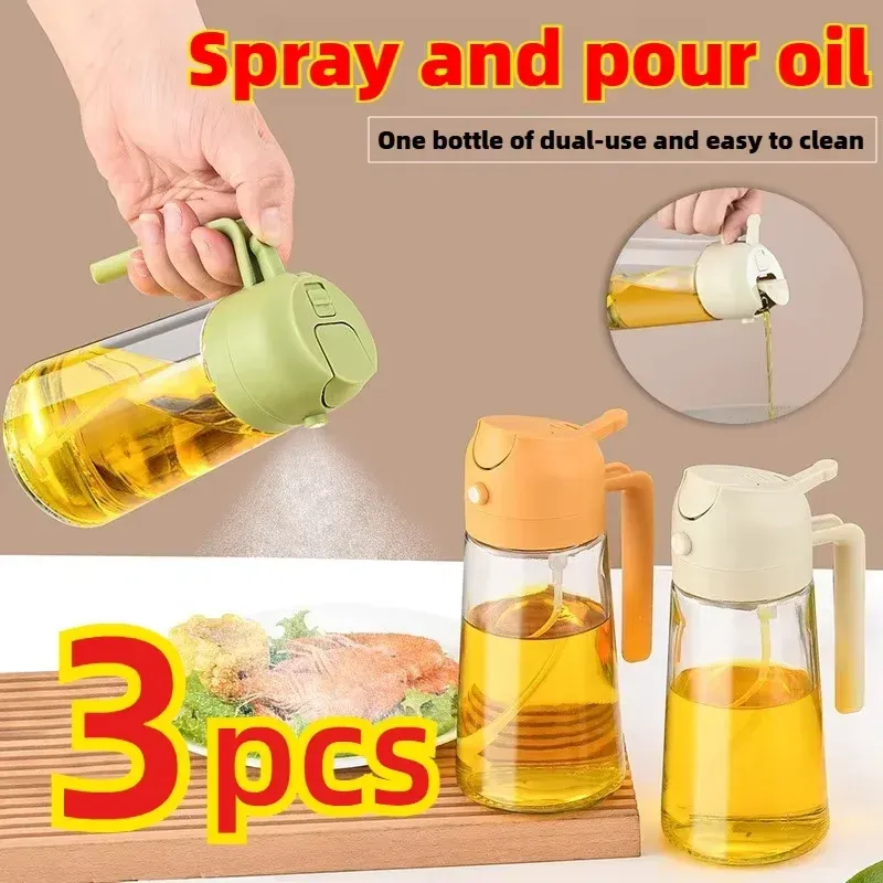 2in1 500 ml Kunststoff Spray Öl Sprayer Flasche Spray Öl Spender Öl Jar Menage BBQ Küche Backen Braten Picknick küche Werkzeug