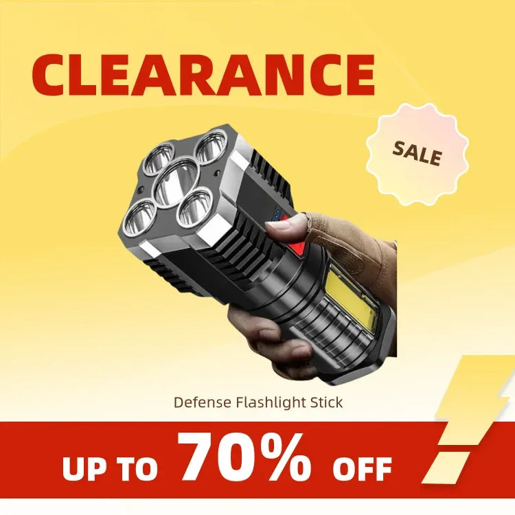 Clearance_5LED Hochleistungs-LED-Taschenlampen Wiederaufladbare Camping-Leuchte mit Seitenlicht 3 Beleuchtungsmodi für Camping-Abenteuer