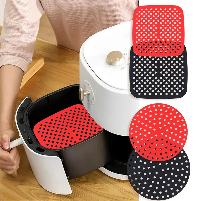 Hohe Qualität Air Fryer Silikon Matte Küche Zubehör Antihaft Back Matte Gebäck Werkzeuge Zubehör Backformen Öl Matten