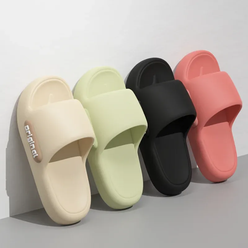 Candy Color Damen EVA Hausschuhe Dicke Sohle Home Cloud Slides Weicher Boden Anti-Rutsch Sommer Frühling Große Größe Strand Flip Flops Schuh