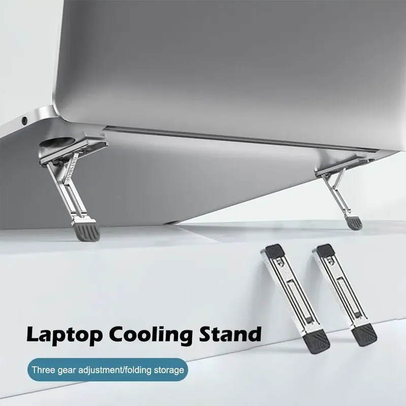 Laptop-Ständer aus Aluminiumlegierung, Mini-Klapphalter, 3-Höhenverstellung, Notebooks, Halterung, Zubehör für MacBook, Smartphone