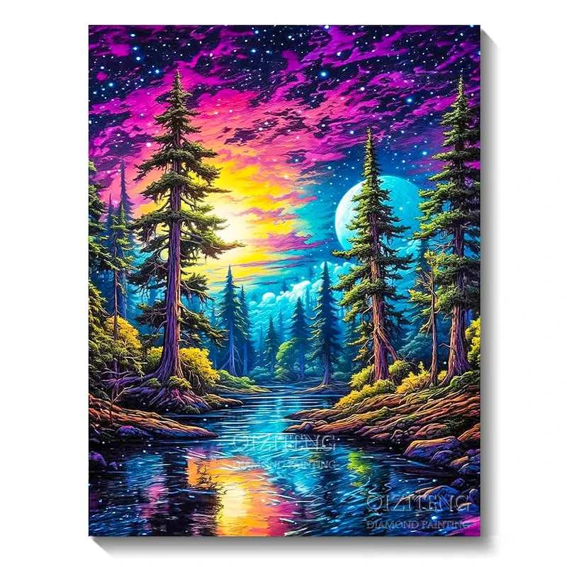 5D Diamant Kunst Malerei Aurora Landschaft Mosaik Stickerei Kreuz Stich Kit Volle Runde Strass Diy Wand Home Decor Geschenk