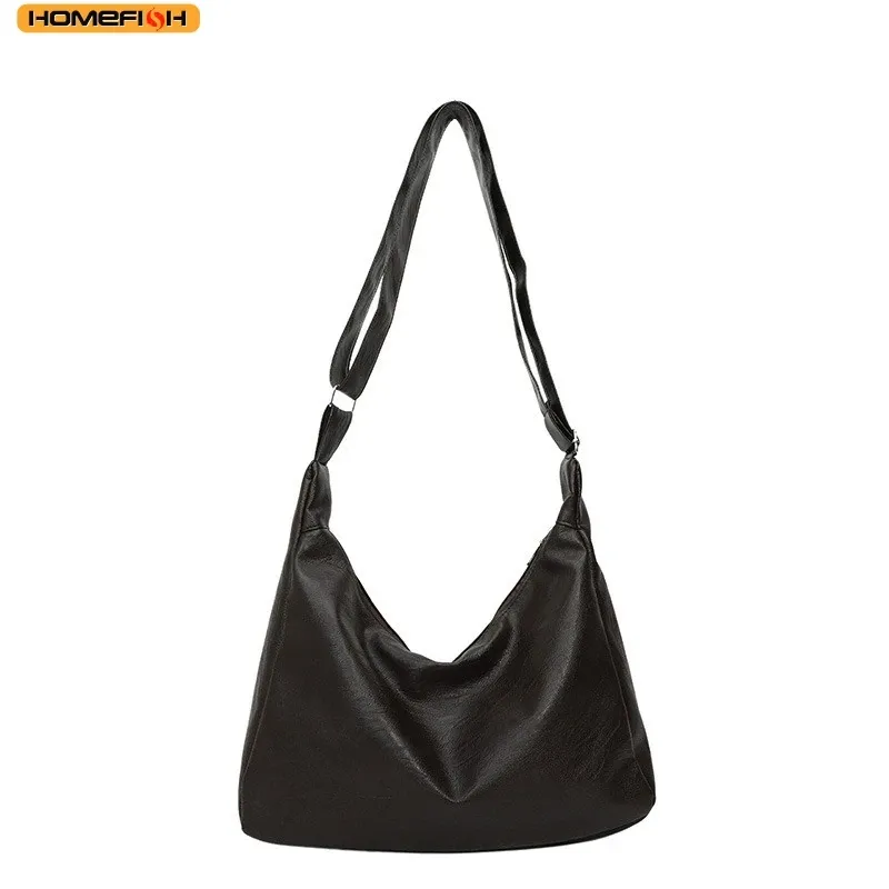 HOMEFISH Leder-Pendler-Vintage-Freizeittasche Maillard Stilvolle Umhängetaschen für Damen Strukturierte Große Kapazität Elegante Ausstrahlung