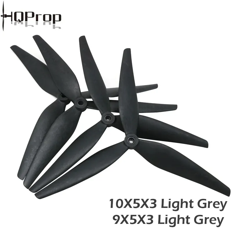 2 paar HQProp 10X5X3 9X5X3 10X4,5X3 1050 1045 9050 10 zoll 9 zoll 3 klingen Schwarz Carbon Verstärkt Nylon Propeller für Rc FPV Drone