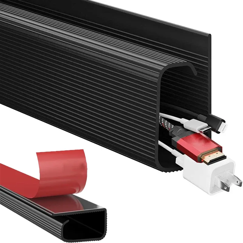 Kanal-Schreibtisch-Kabel-Organizer, Kabelmanagement-Zubehör, weißer Kabelschutz, kein Bohren unter dem Schreibtisch, Management-Tablett