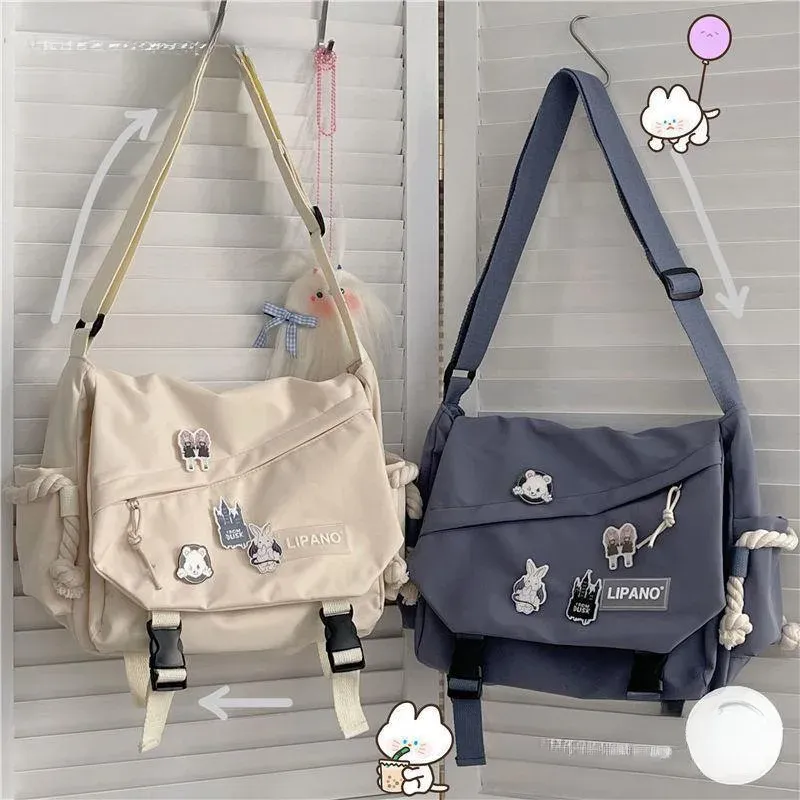Tasche im Hongkong-Stil, vielseitige künstlerische koreanische Version, Straßenfotografie, Umhängetasche, Umhängetasche, Studenten-Umhängetasche für Ma