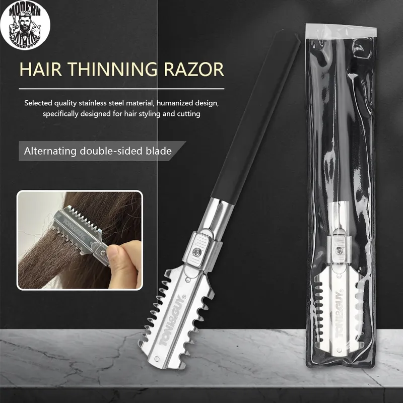 Salon Doppelklingen-Rasiermesser für Haarschnitte, manuelle Haarschneidewerkzeuge, Barttrimmer, Friseurbedarf, Styling-Zubehör