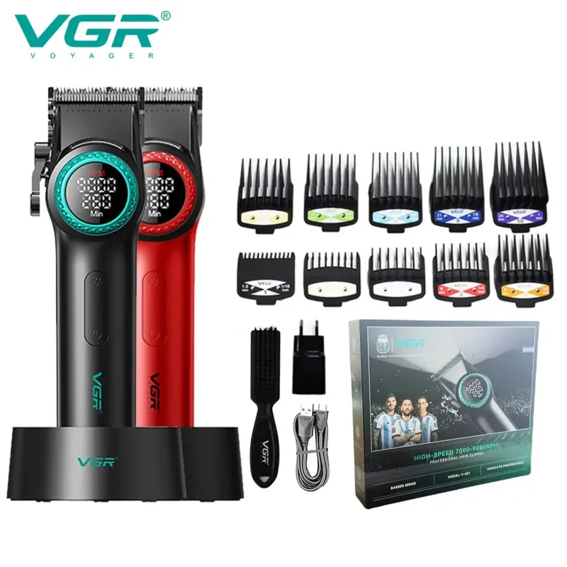 VGR Haartrimmer Professionell Schnurlos HaarschneidegerĂ€t Elektro Haarschneidemaschine 9000 RPM Friseur Scherer Haarschneider fĂŒr MĂ€nner V-001