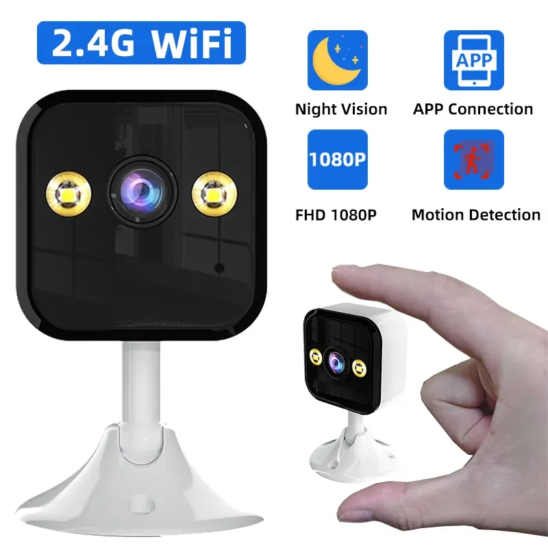 1080P WLAN-IP-Kamera, CCTV-Überwachungskamera, für den Innen- und Außenbereich, wasserdicht, 2 MP, Mini-Kamera, Nacht-Smart-Home-Babyphone ﻿