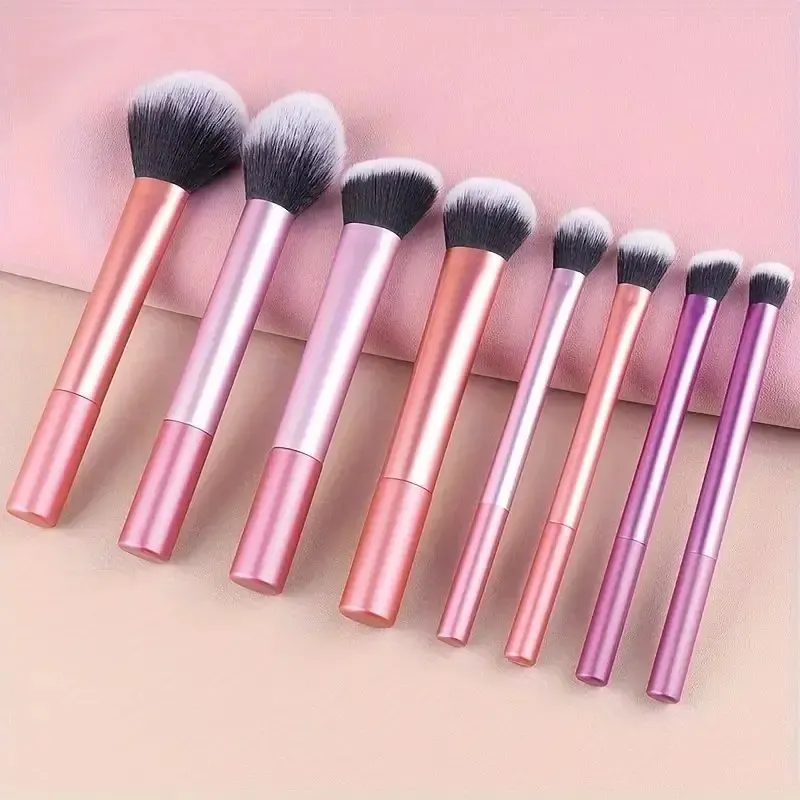 8-teiliges Pro-Make-up-Pinsel-Set – weiches, hochwertiges Kunsthaar, tierversuchsfrei, leicht zu reinigen, Foundation, Rouge, Lidschatten, Kosmetik
