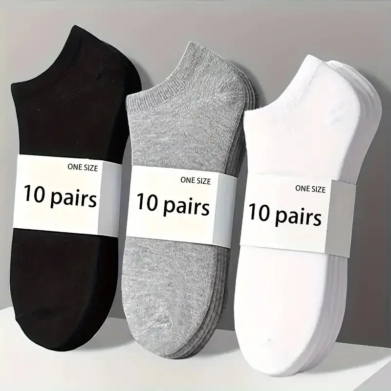 5/10er-Pack Unisex-Söckchen mit bequemer Passform für alle, atmungsaktiv und leicht – ideal für Sport und Alltag