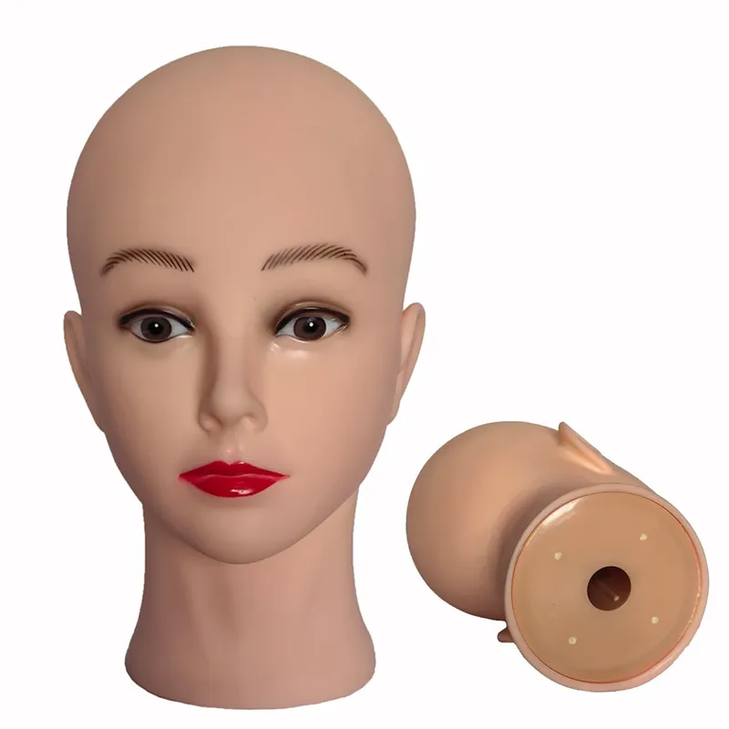 Professionelle Make-Up Puppe Kopf Glatze Puppe Modell Für Die Herstellung Von Perücken Styling Kappen Friseur Hut Kopfbedeckung Display-ständer