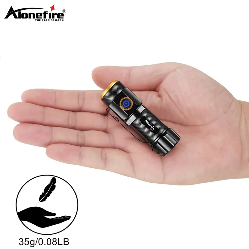 Mini Taschenlampe 6500K Hohe Helle P50 LED Kleine Taschenlampe USB Aufladbare Taschenlampe Licht dame Rucksack Tasche Outdoor Hause Arbeit lampe