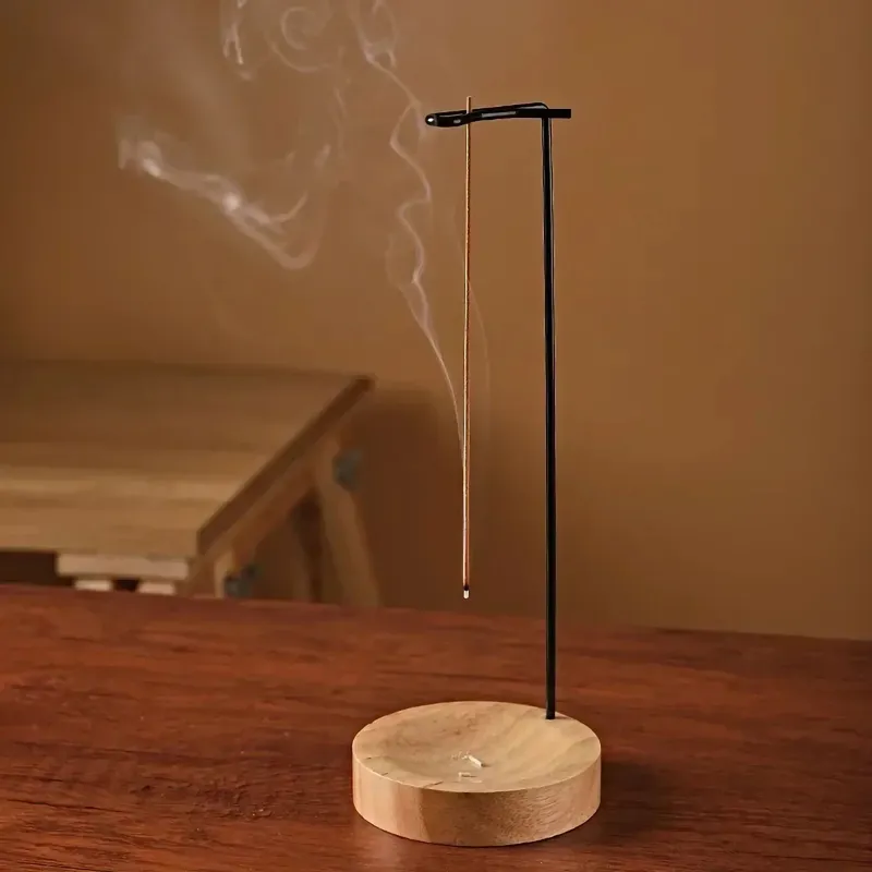Räuchergefäß, umgedreht, Räuchergefäß, Räucherstäbchenhalter, rundes Räuchertablett aus Holz, Ornament, Schlafzimmer, Zuhause, Yoga, Dekoration