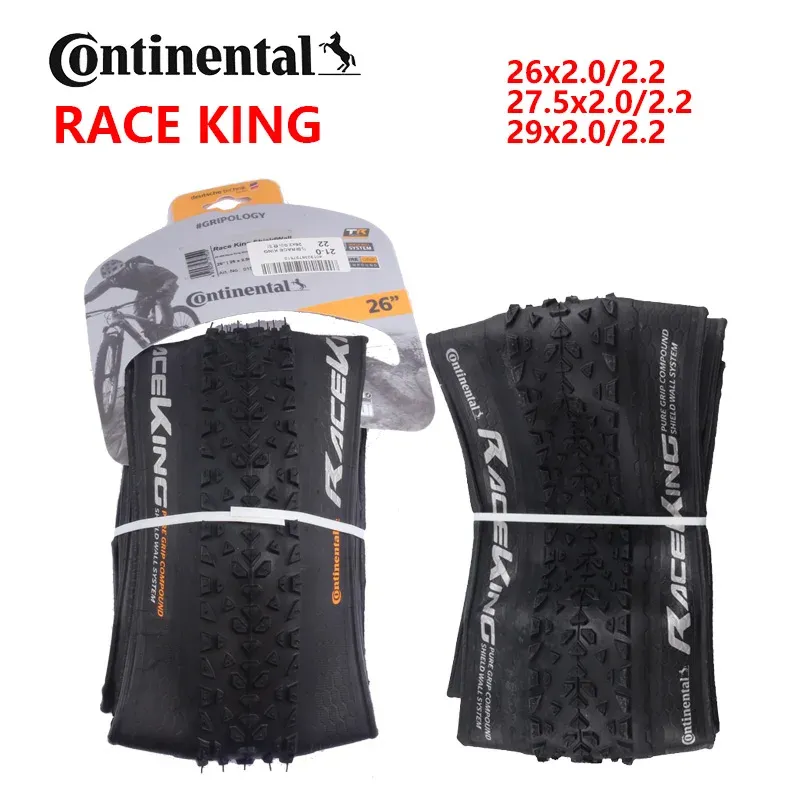 Continental RACE KING Mountainbike-Reifen Mountain XC Anti-Pannen-Schlauchloser Fahrradreifen 26 x 2,0/2,2 27,5 x 2,0/2,2 29 x 2,0/2,2