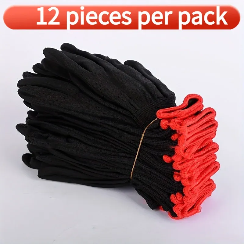 Ein Satz atmungsaktiver Nylon-Gartenarbeitshandschuhe, ohne PU-Beschichtung und Silikon, nicht wasserdicht, zum Ausgrabung und Pflanzen
