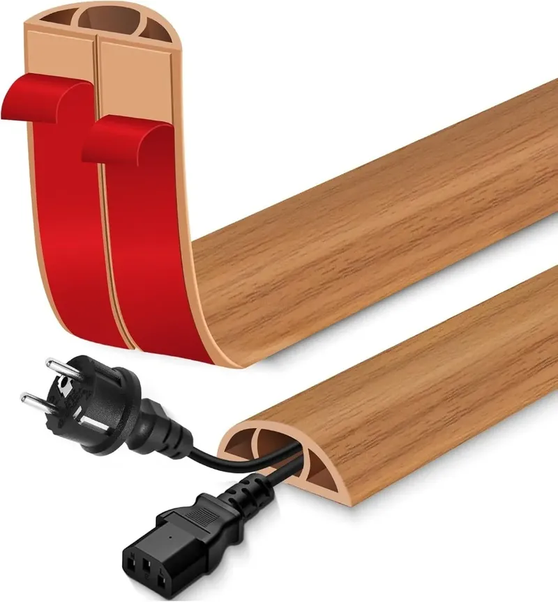 1PC 1M Boden Kabel Abdeckung PVC Kabel Protector Hider Power Kabel Ärmeln Verlängerung Wand Elektrische Draht Kanal Slot kabel Verwaltung