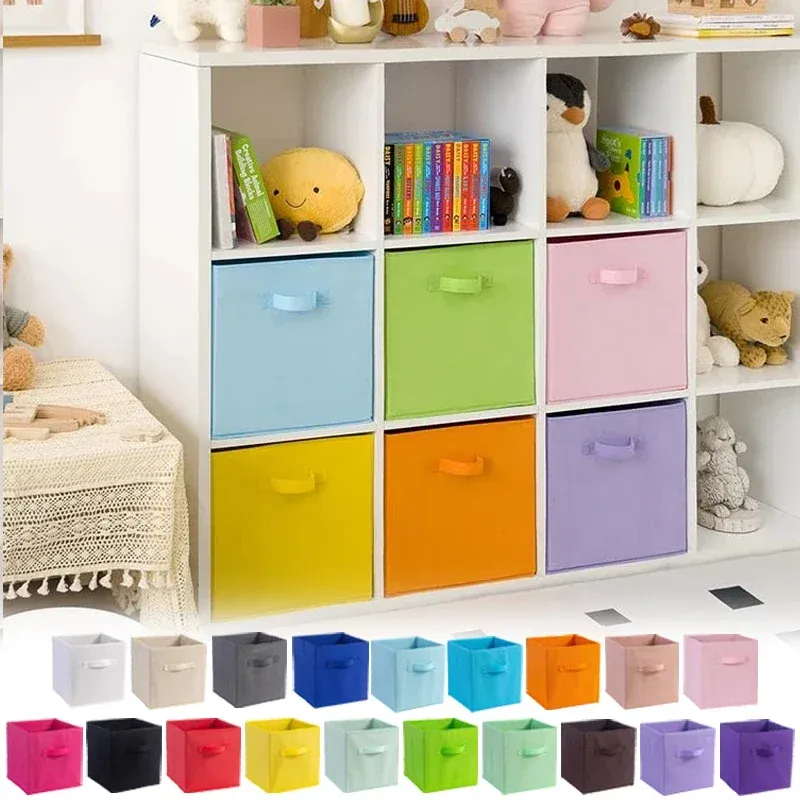 1 x faltbare Stoff-Aufbewahrungswürfel, Schubladen-Organisation für Schrank und Spielzeug, Aufbewahrung von Heimbedarf, Kleidung, Unterwäsche, Aufbewahrungsbox