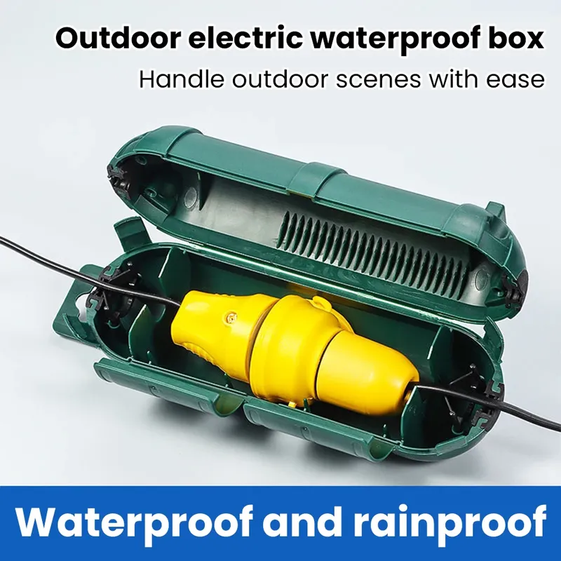 1 Stück Outdoor-Verlängerungskabel-Sicherheitsabdeckung mit wasserdichter Dichtung, wetterfeste elektrische Anschlussdose, schützt Outdoor-Steckdosenstecker