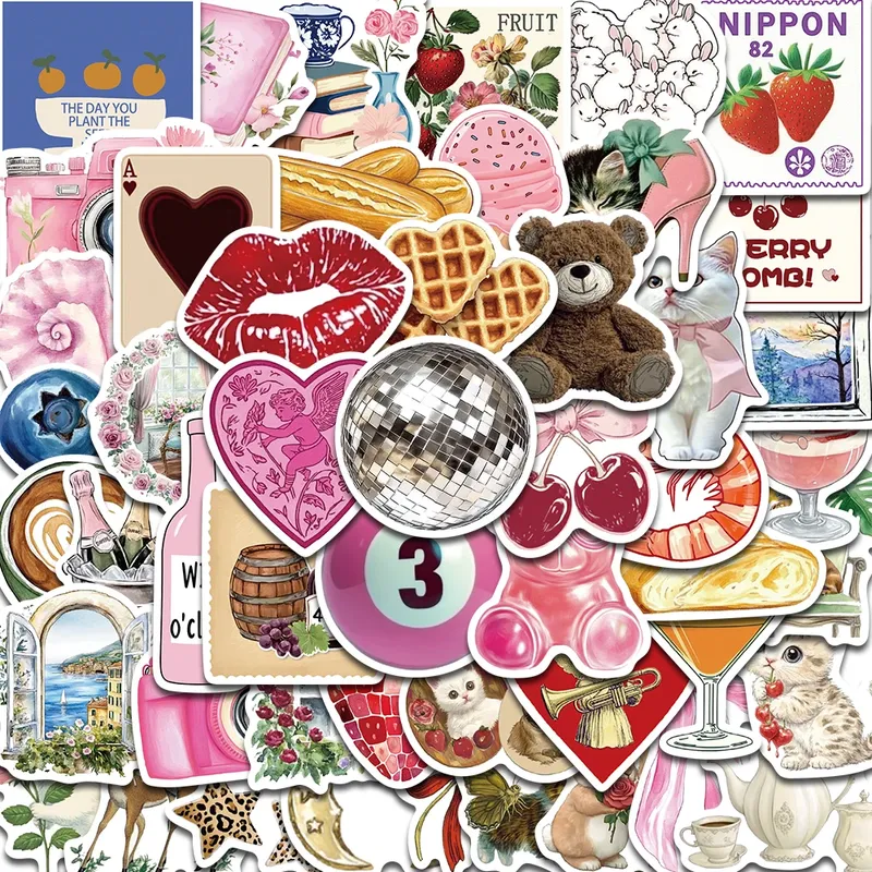 50PCS Ästhetische Pinterest Aufkleber Dekoration Mode Harajuku Laptop Gepäck Kreative Wand Bar Decor Streetwear Kreative Aufkleber