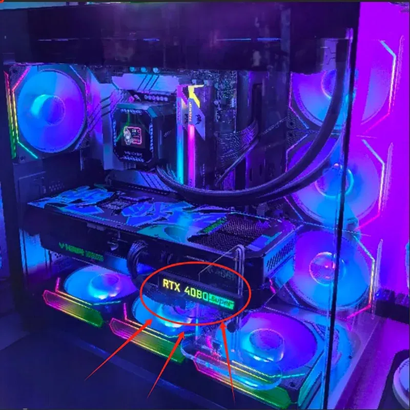 GPU VGA beleuchtetes Panel, Grafikkarte Glaube Licht, Logo Marke MOD Anpassung 5V ARGB 3PIN AURA SYNC