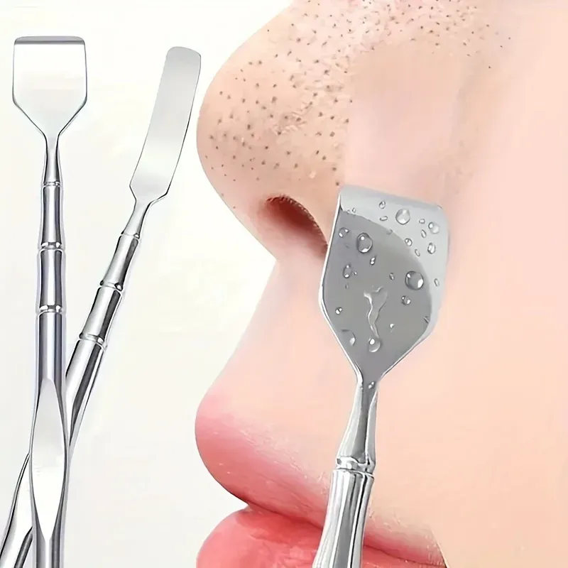 1 Stück doppelseitiger Mitesserentferner: Gesichtsporenreiniger, Peeling und Massagegerät für glatte Haut