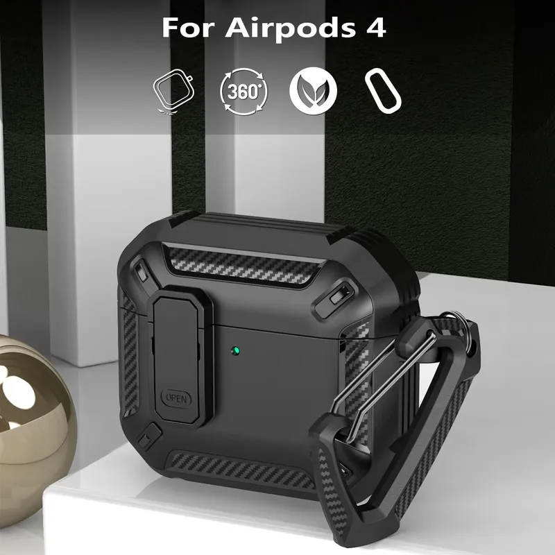 Luxus Schalter Kopfhörer Fall Für Airpods 4 Pro 2 3 Fall Stoßfest Abdeckung Für Apple AirPods Pro 2 3 1 fällen Zubehör Schlüsselbund