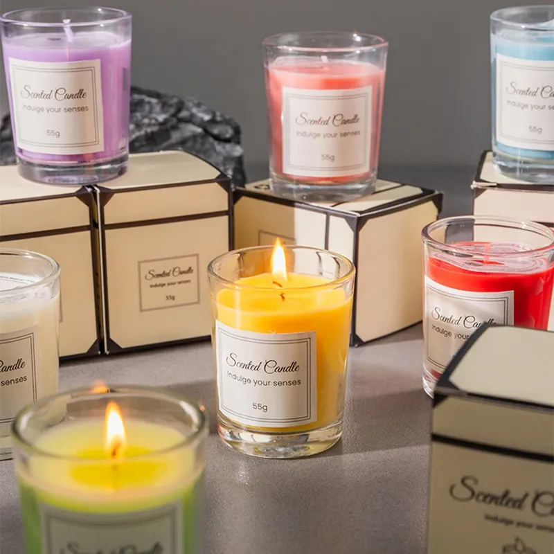 1 Premium-Aromatherapie-Kerzen-Geschenkbox mit Glasbecher, rauchfreiem Sojawachs, Aromatherapie-Kerze, Tag, Weihnachten, Valentinstag