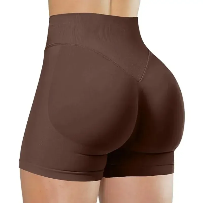 Sommer-Yoga-Shorts mit hoher Taille für Damen, modische und sexy Lauf-Fitness-Hosen, einfarbige Yoga-Leggings, elastische Strumpfhosen