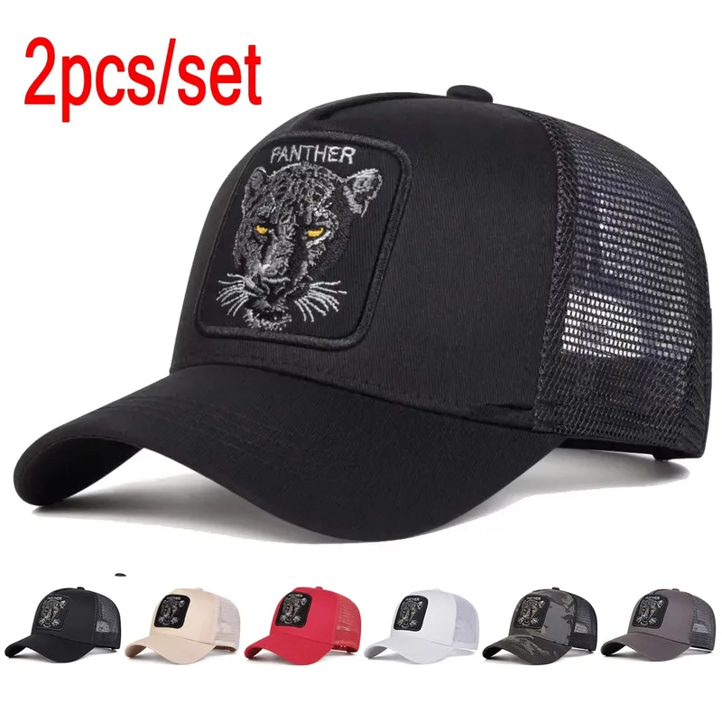 Unisex PANTHER Stickerei Baseball Net Caps Frühling und Sommer Outdoor Einstellbare Casual Hüte Sonnenschutz Hut
