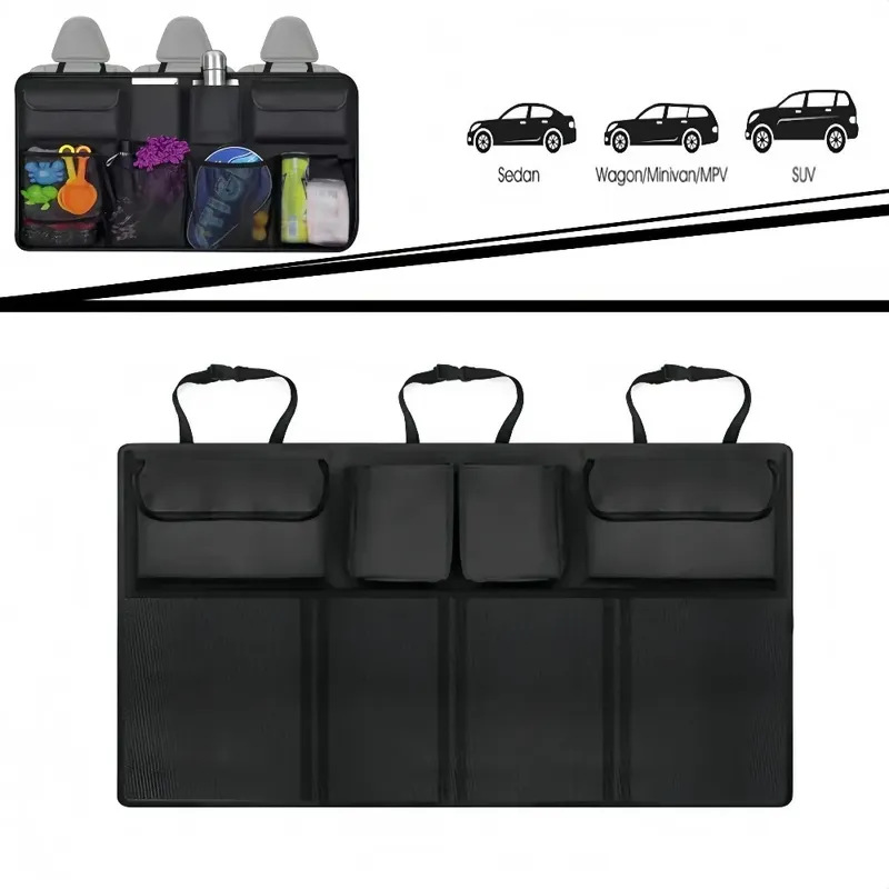 Auto Stamm Lagerung Tasche Hinten Sitz Zurück Lagerung Tasche Net Tasche Multi-funktionale Lagerung Tasche Sitz Zurück Hängen Organizer