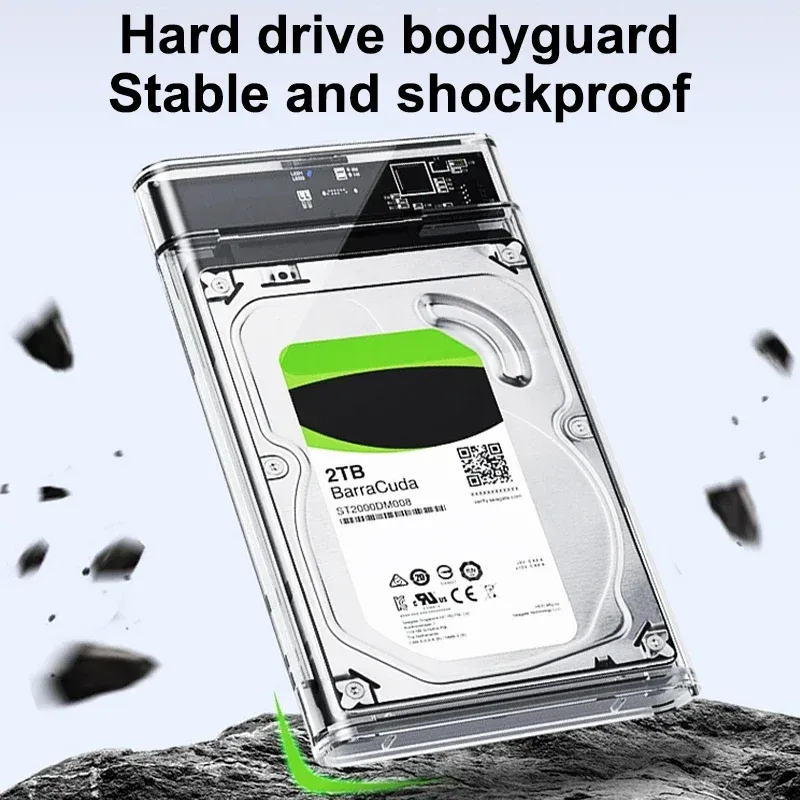 USB 2.0/Typ C zu Sata SSD HDD-Gehäuse, werkzeug loses 3.0 Zoll 2,5mm externes Festplatten gehäuse, uasp/max 2TB unterstützend