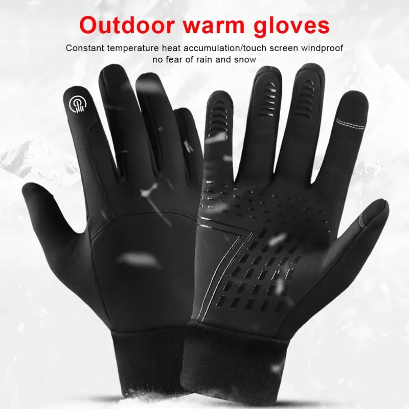 Herbst Winter Männer Frauen Handschuhe Touchscreen Wasserdicht Winddicht Handschuhe Outdoor Sport Warme Thermische Fleece Lauf Ski Handschuhe