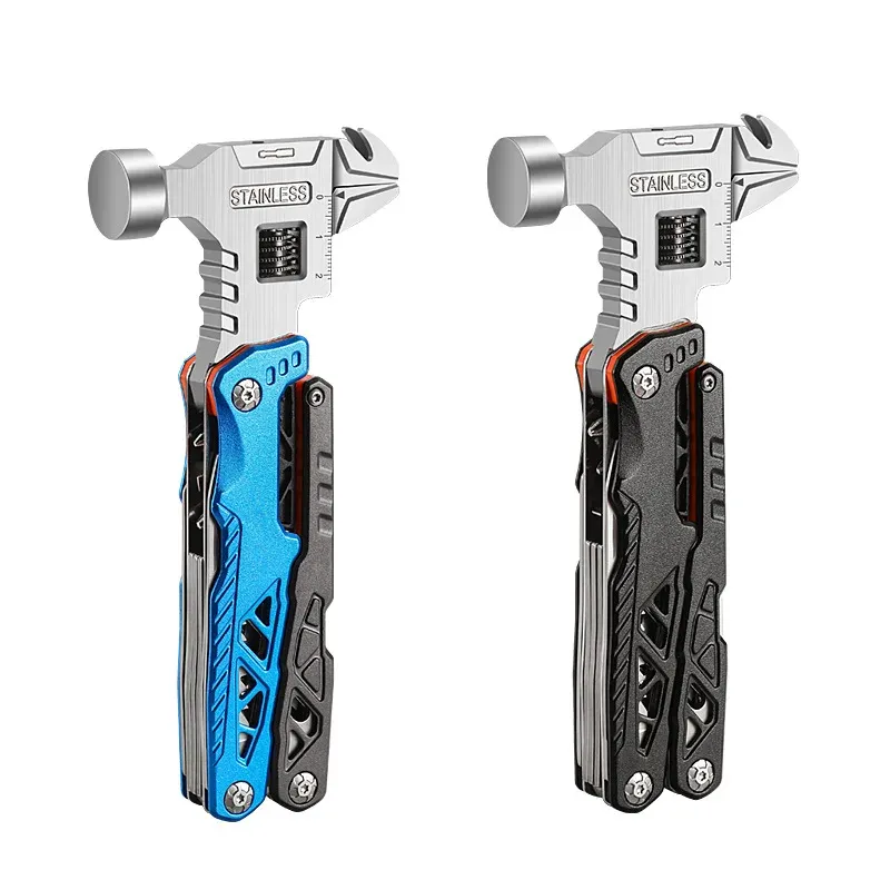 Multifunktionaler Schraubenschlüssel Hammer Outdoor Camping Klappnagel Hammer Zange Notfall Auto Kombination All-in-One Werkzeug Hammer
