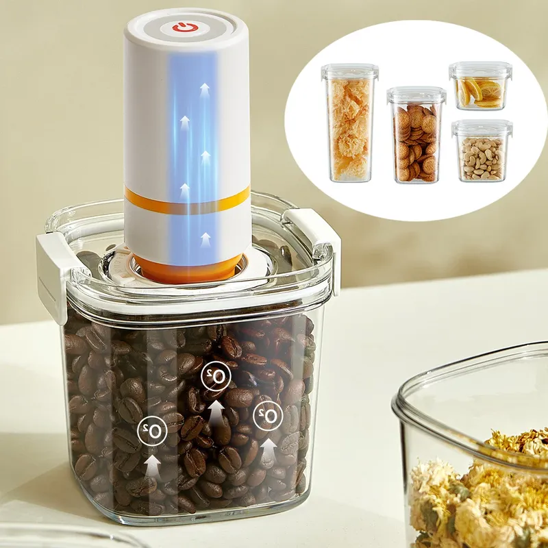 Vakuumversiegelter Tank, Kaffeebohnen, Vakuumglas, Küche, Getreide, Aufbewahrungsbox, luftdichter Behälter, feuchtigkeitsbeständig, versiegelter Kanister für Tee