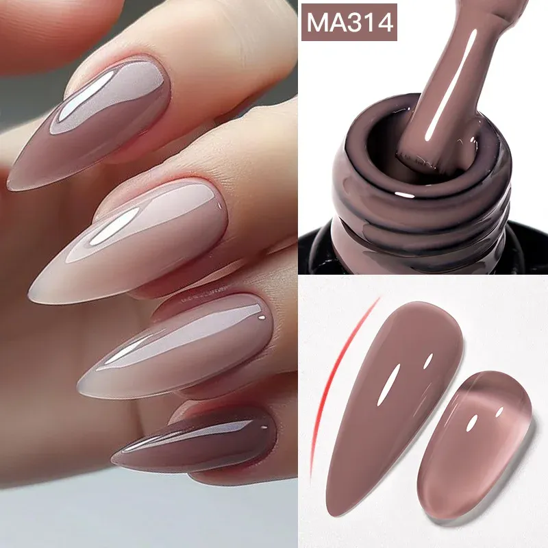 7 ml Nude Gummi Basis Gel Nagellack 2 In 1 Semi Permanent Bunte Nail art UV LED Gel Für nägel Maniküre Soak Off Lacke