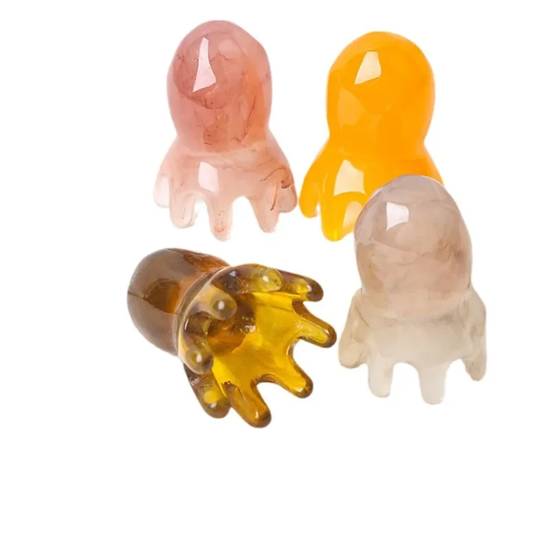 1pc Octopus Geformt Kopf Meridian Akupunkturpunkt Massage Kamm Breiter Zahn Kopfhaut Kamm Nacken und Rücken Manuelle Tiefe Massage werkzeuge