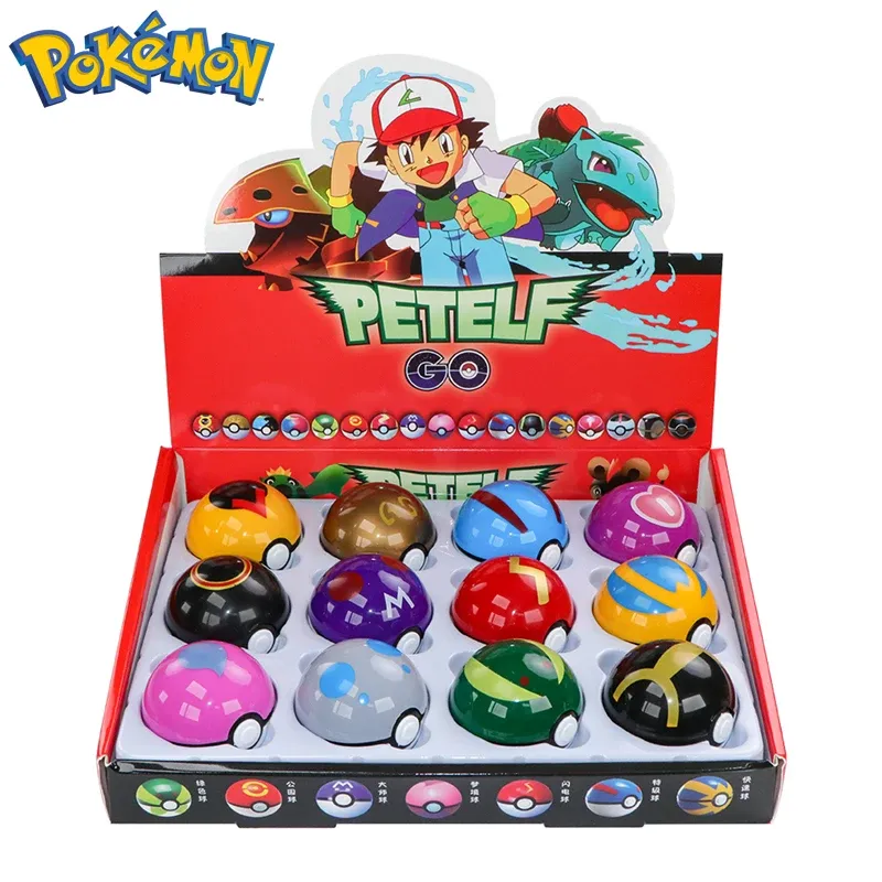 12 Teile/satz Pokemon Pokemon Ball Figur Spielzeug Anime Pikachu Tasche Monster Pet Elf PVC Figur Action Sammlung Modell Puppen Geschenke