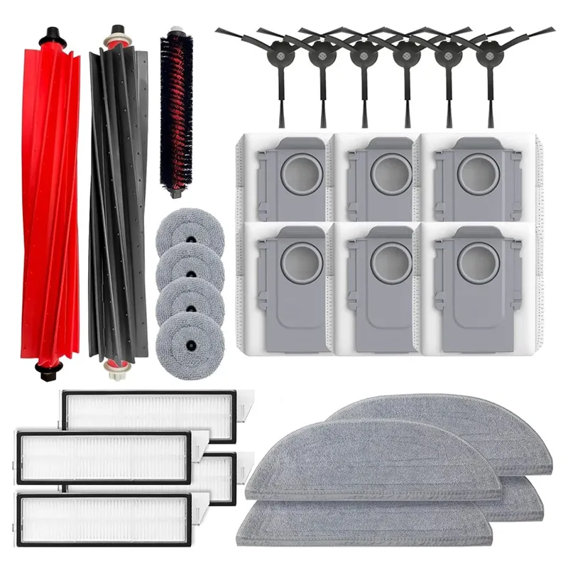 Ersatzteile für Roborock S8 Maxv Ultra /S8 Max Ultra Staubsauger Hauptseitenbürste Hepa-Filter Mopptuch Staubbeutel