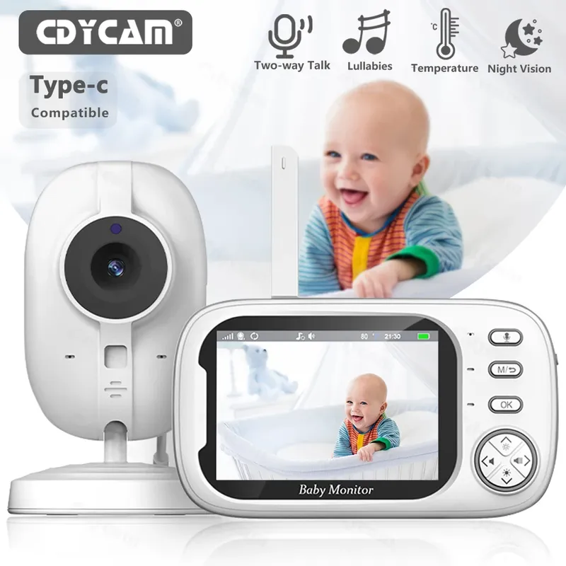 Video Baby Monitor 3,5 Zoll LCD 1500mAh Drahtlose 2 Weg Audio Sprechen Nachtsicht Sicherheit Kamera Babysitter Besser VB603 BM603