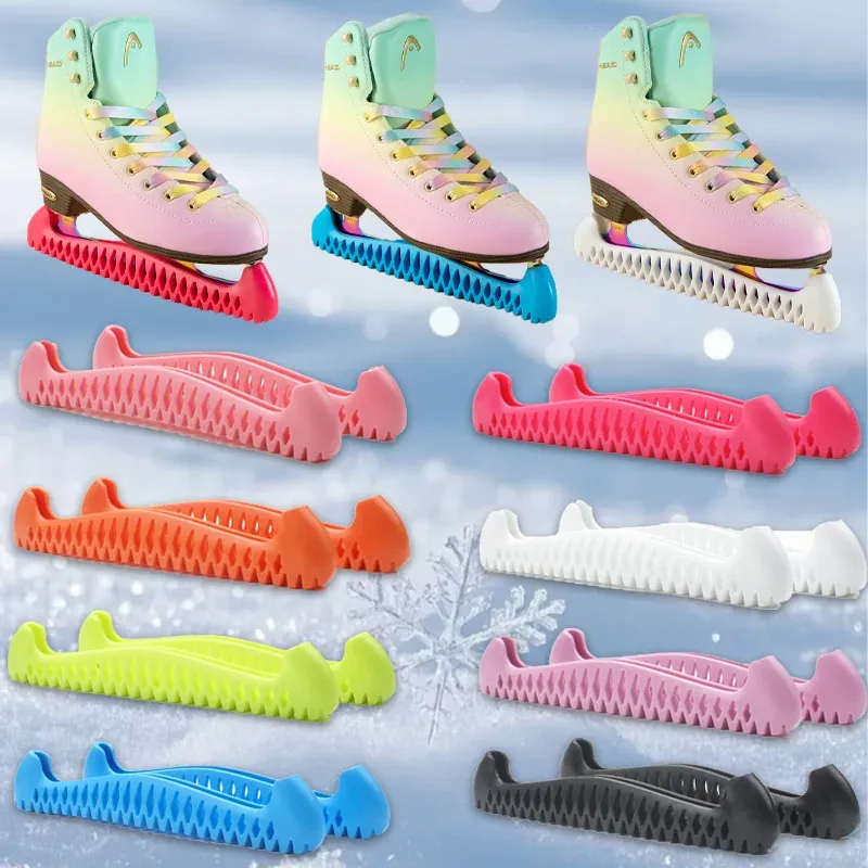 1 Paar Eishockey-Figuren-Skate-Klingenabdeckungen, verstellbares TPU-Material, Schlittschuh-Klingenschutz, Eismesser-Klingenschutz, Skate-Schutz