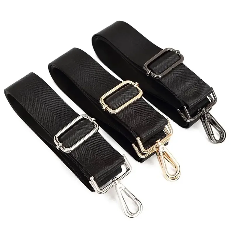Modischer schwarzer Nylon-Umhängetaschengurt, verstellbarer, abnehmbarer Ersatzgürtel für Damen und Herren, Messenger-Taschen, Griff, Handtaschengürtel