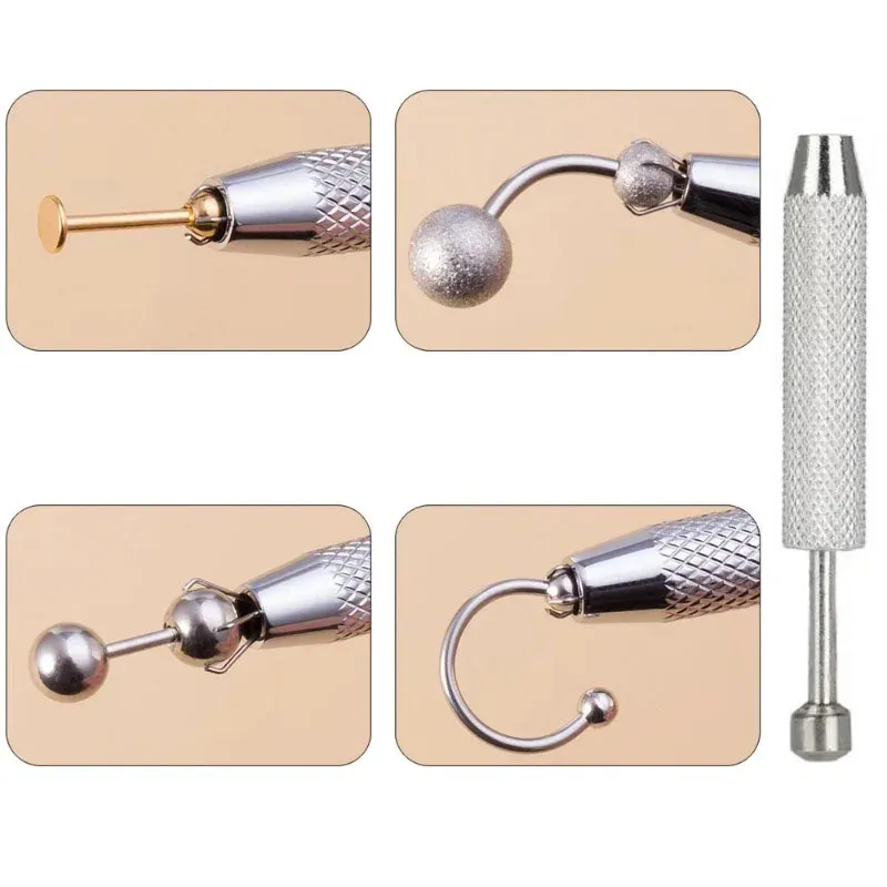 1Pc Vier Krallen Perlen Halter Pick-up-Tool Diamant Edelsteine Prong Halter Pinzette Catcher Grabber Körper Piercing Streuen stift Werkzeug